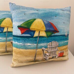 Primitives by Kathy Nautical/Beach Throw Pillows set of 2